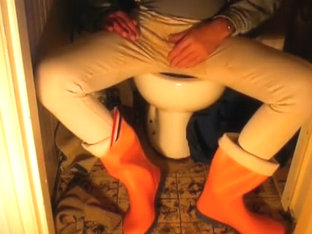 nlboots - orange rubber boots, crap-house & immodest lengthy johns