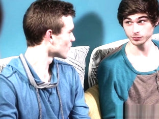Twink amateurs in threeway gobble cocks